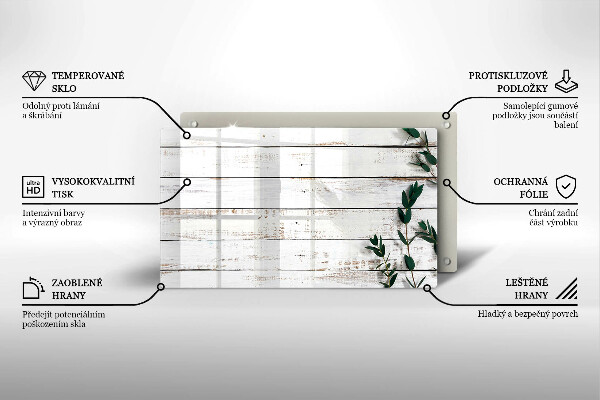 Osłona ściany przy kuchence gazowej Stare deski i liście