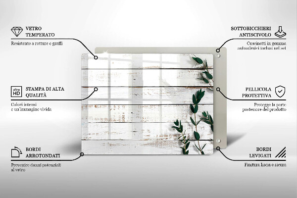 Osłona ściany przy kuchence gazowej Stare deski i liście