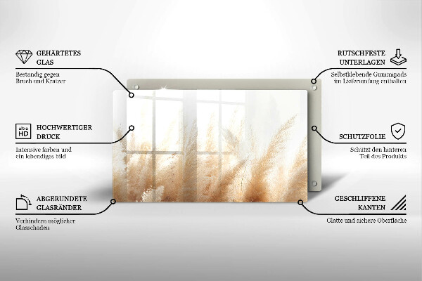 Osłona ściany przy kuchence gazowej Trawa pampasowa