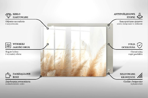 Osłona ściany przy kuchence gazowej Trawa pampasowa