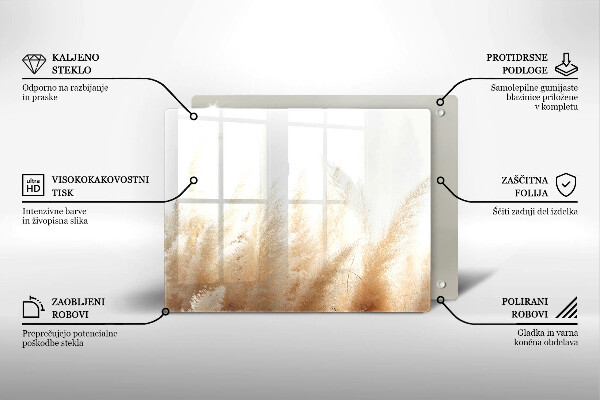 Osłona ściany przy kuchence gazowej Trawa pampasowa