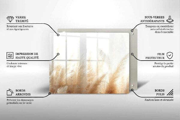 Osłona ściany przy kuchence gazowej Trawa pampasowa