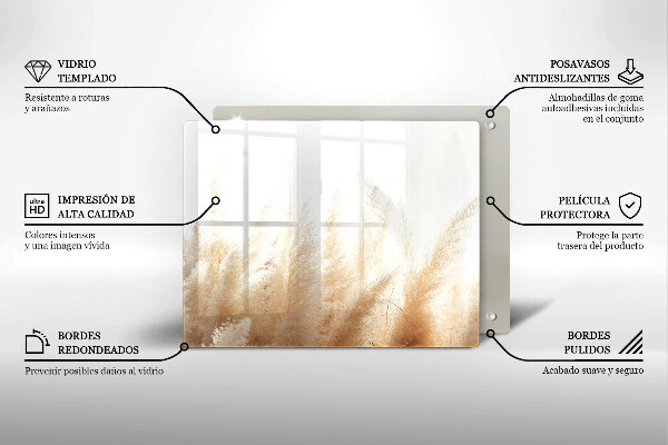 Osłona ściany przy kuchence gazowej Trawa pampasowa