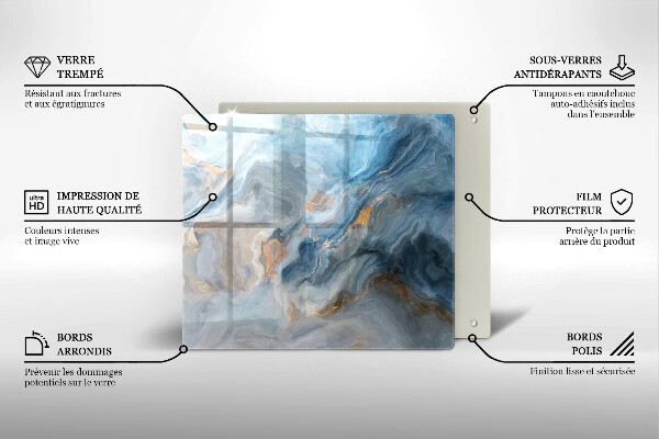 Osłona ściany przy kuchence gazowej Tekstura marmuru