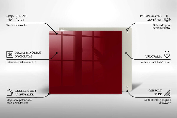 Osłona do płyty indukcyjnej Kolor burgundowy