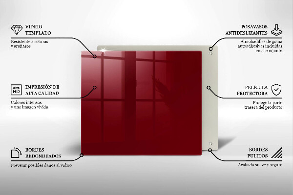 Osłona do płyty indukcyjnej Kolor burgundowy