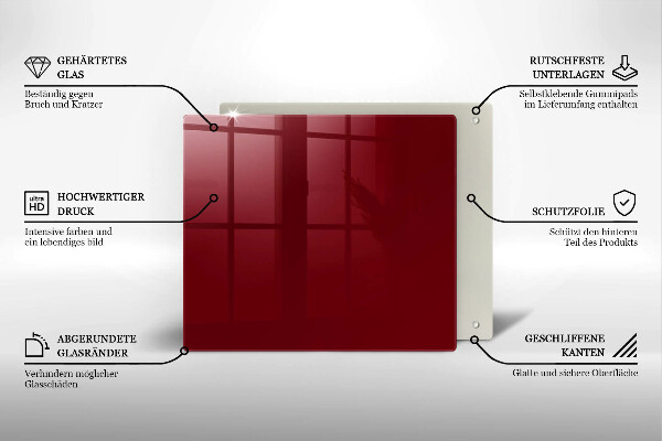 Osłona do płyty indukcyjnej Kolor burgundowy
