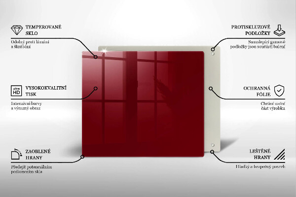 Osłona do płyty indukcyjnej Kolor burgundowy