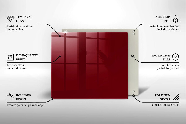 Osłona do płyty indukcyjnej Kolor burgundowy
