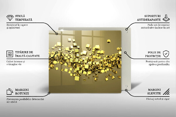 Osłona ściany przy kuchence gazowej Abstrakcja geometria 3D