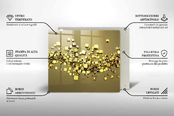 Osłona ściany przy kuchence gazowej Abstrakcja geometria 3D