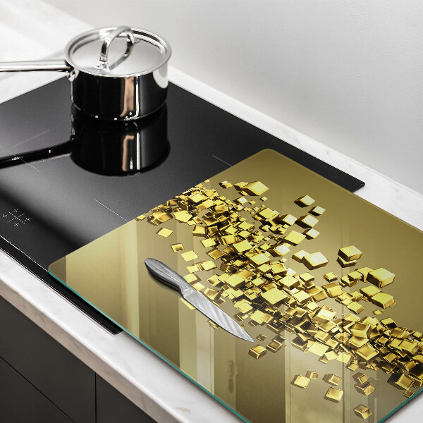 Osłona ściany przy kuchence gazowej Abstrakcja geometria 3D