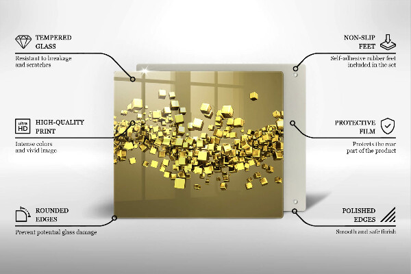 Osłona ściany przy kuchence gazowej Abstrakcja geometria 3D