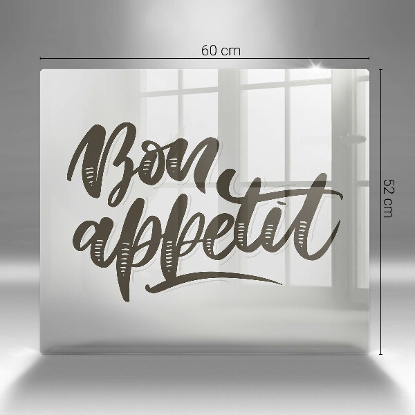 Osłona do płyty indukcyjnej Napis Bon Appetit