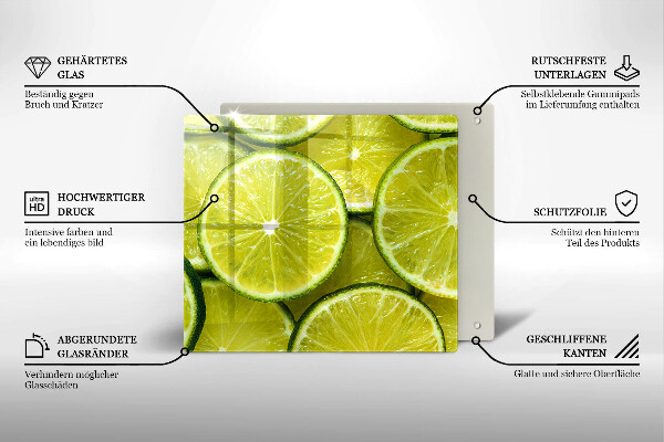Osłona do płyty indukcyjnej Plasterki limonki