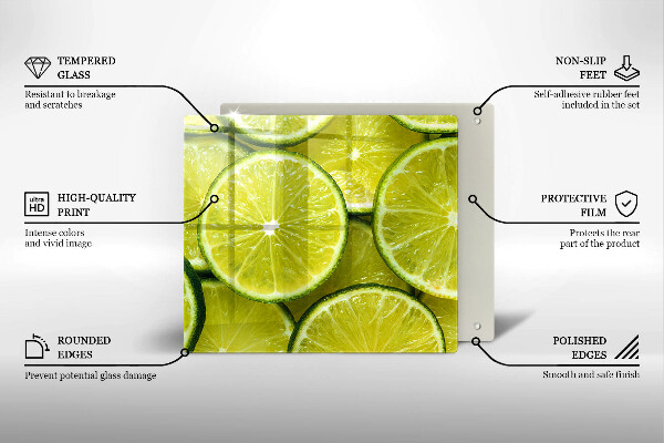 Osłona do płyty indukcyjnej Plasterki limonki