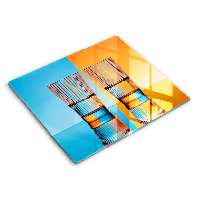 Osłona ściany nad kuchenką Dwie szklanki wody