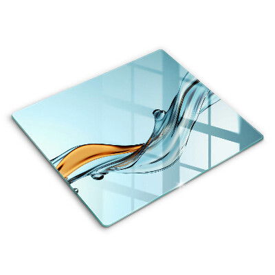 Osłona ściany nad kuchenką Woda na niebieskim tle