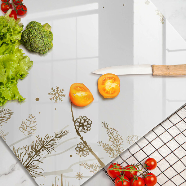 Osłona ściany nad kuchenką Zimowe dekoracje