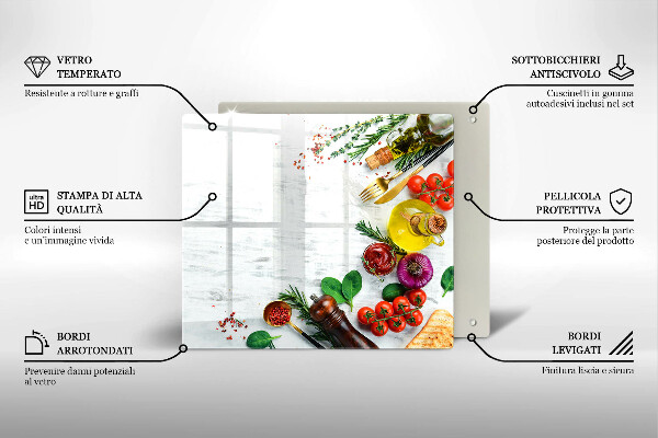 Osłona ściany nad kuchenką Warzywa i przyprawy