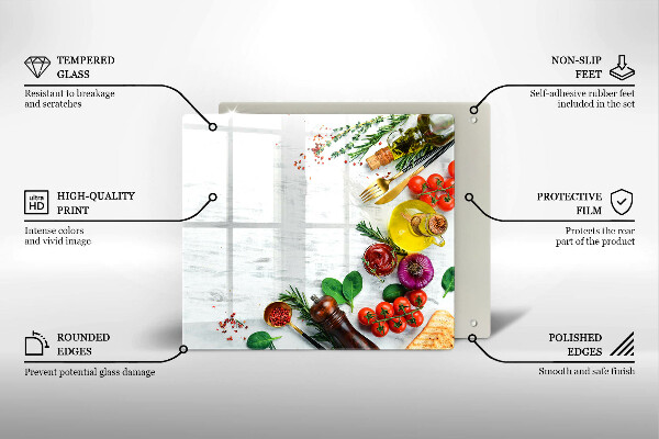 Osłona ściany nad kuchenką Warzywa i przyprawy