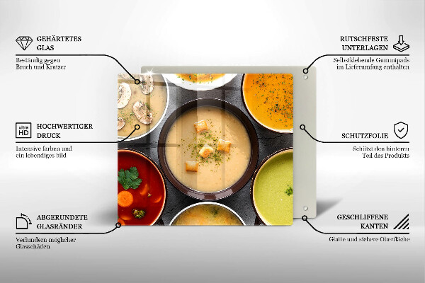 Osłona ściany nad kuchenką Kolorowe zupy