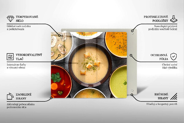 Osłona ściany nad kuchenką Kolorowe zupy