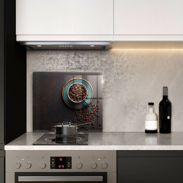 Osłona ściany przy kuchence gazowej Filiżanka ziarna kawy