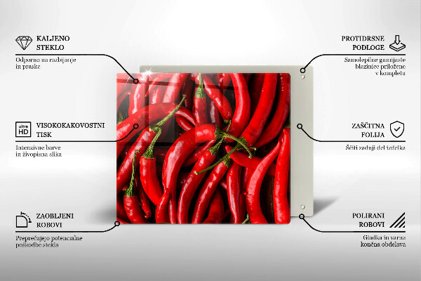 Osłona ściany przy kuchence gazowej Ostre chili papryki