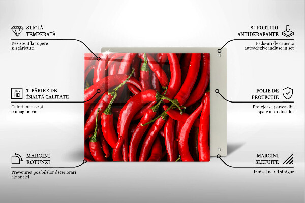 Osłona ściany przy kuchence gazowej Ostre chili papryki