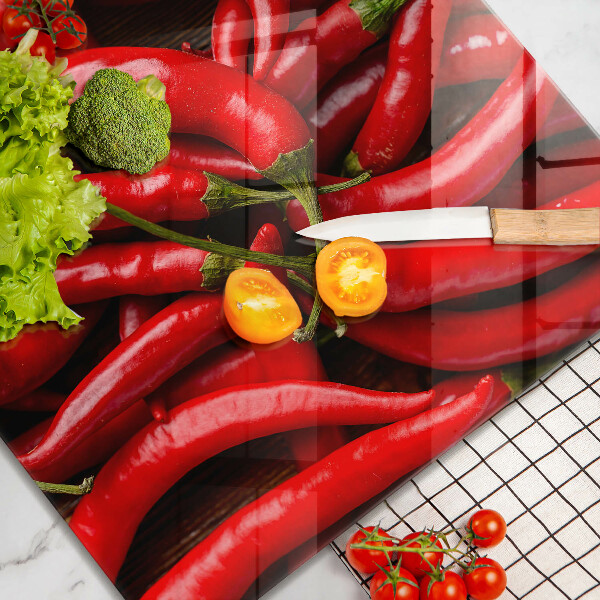Osłona ściany przy kuchence gazowej Ostre chili papryki