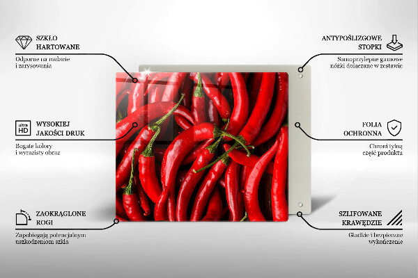 Osłona ściany przy kuchence gazowej Ostre chili papryki