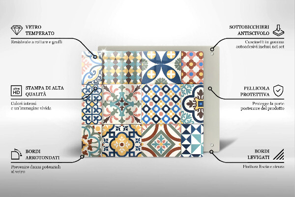 Płyta ochronna na kuchenkę Ozdobne płytki kafelki