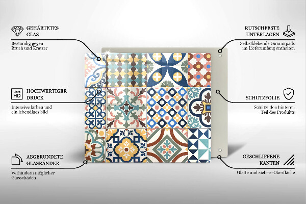 Płyta ochronna na kuchenkę Ozdobne płytki kafelki