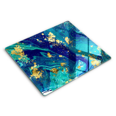 Osłona ściany przy kuchence gazowej Abstrakcja ze złotem