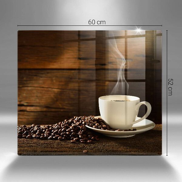 Osłona ściany przy kuchence gazowej Filiżanka kawy drewno