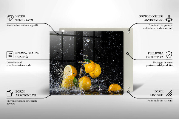 Osłona ściany przy kuchence gazowej Soczyste owoce cytryny