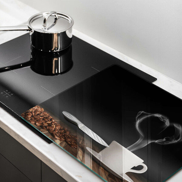 Osłona ściany przy kuchence gazowej Kawa filiżanka serce