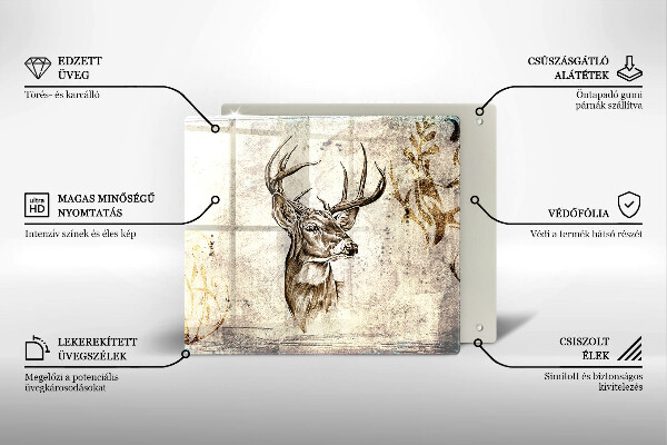 Osłona ściany przy kuchence gazowej Ilustracja zwierzę jeleń