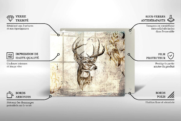 Osłona ściany przy kuchence gazowej Ilustracja zwierzę jeleń