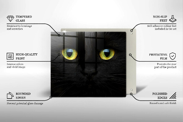 Płyta ochronna na kuchenkę Zwierzę kocie oczy