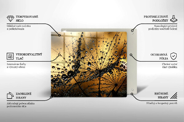 Osłona ściany przy kuchence gazowej Rosa i dmuchawce