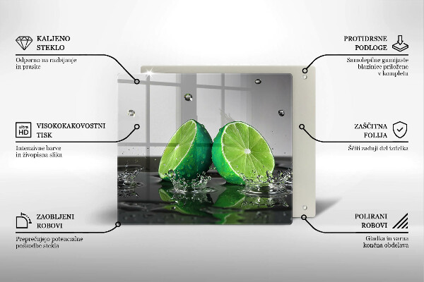 Osłona ściany przy kuchence gazowej Soczyste limonki i woda