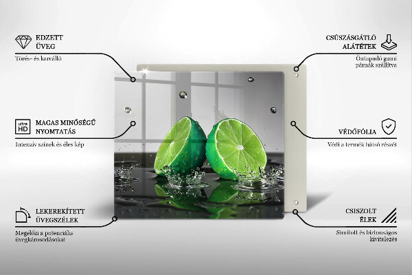 Osłona ściany przy kuchence gazowej Soczyste limonki i woda