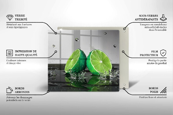 Osłona ściany przy kuchence gazowej Soczyste limonki i woda