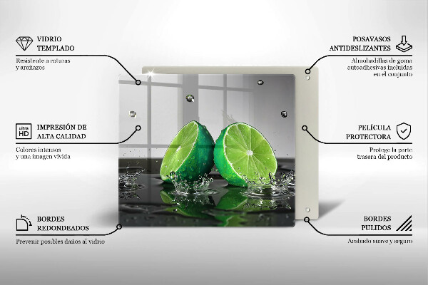 Osłona ściany przy kuchence gazowej Soczyste limonki i woda