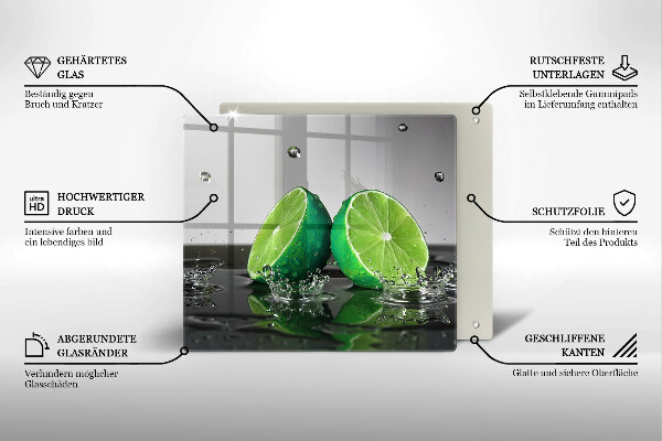 Osłona ściany przy kuchence gazowej Soczyste limonki i woda