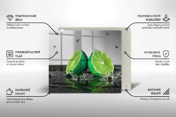 Osłona ściany przy kuchence gazowej Soczyste limonki i woda