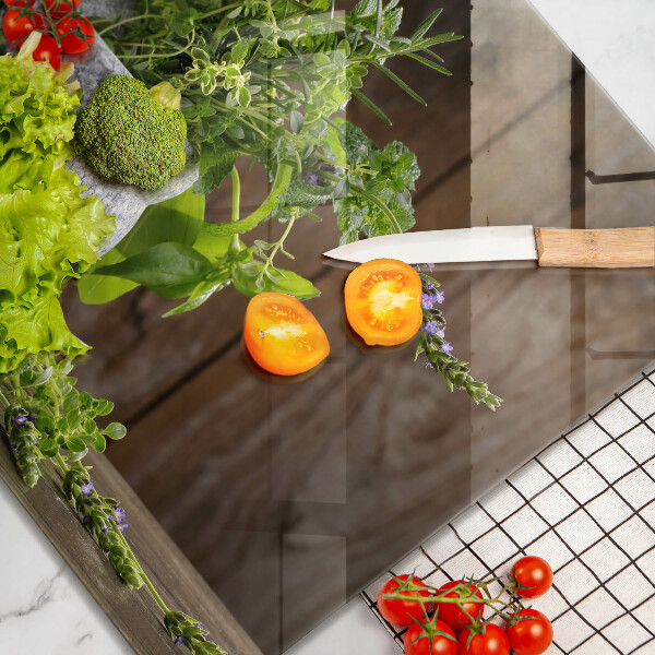 Osłona ściany przy kuchence gazowej Rośliny zioła i drewno