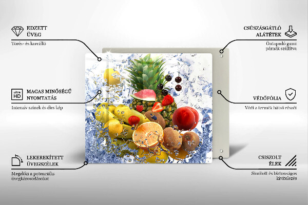 Płyta ochronna na kuchenkę Soczyste owoce i woda